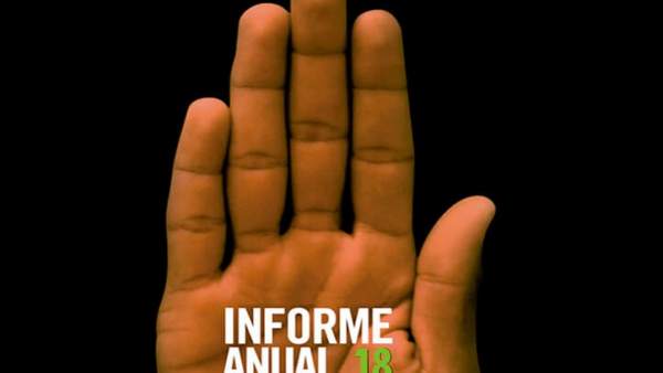 Portada del informe de SOS Racismo 2018. Portada del informe de SOS Racismo 2018.