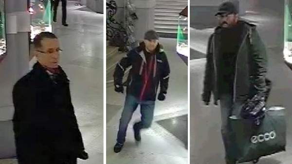 Los tres presuntos ladrones del cuadro de Renoir. Los tres presuntos ladrones del cuadro de Renoir.
