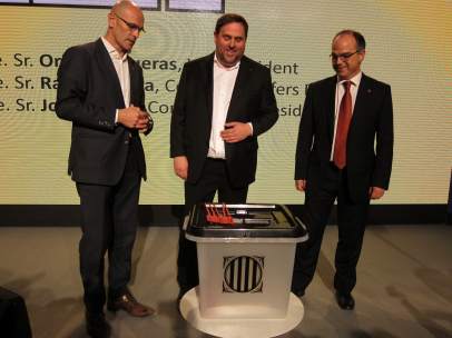 Romeva, Junqueras y Turull.