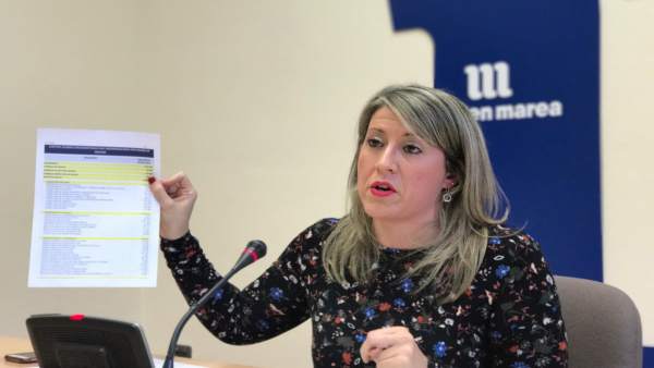 Carmen Santos, diputada de En Marea, en rueda de prensa Carmen Santos, diputada de En Marea, en rueda de prensa