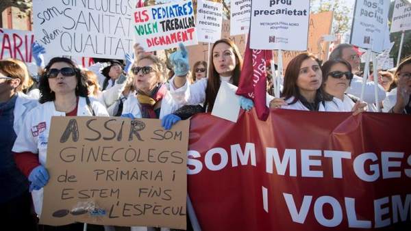 Huelga de médicos en Cataluña Huelga de médicos en Cataluña