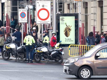 Señales de prohibición en Madrid Central