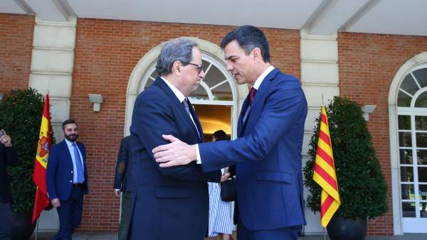 Pedro Sánchez recibe a Quim Torra en La Moncloa Pedro Sánchez recibe a Quim Torra en La Moncloa