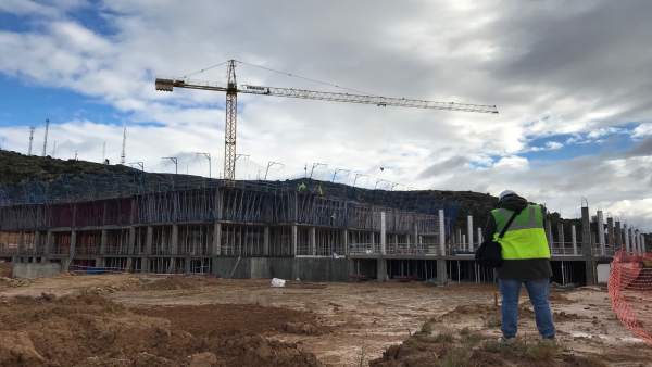 Obras del Hospital de Alcañiz. Obras del Hospital de Alcañiz.