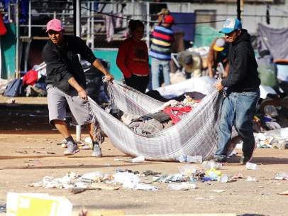 Migrantes centroamericanos en Tijuana