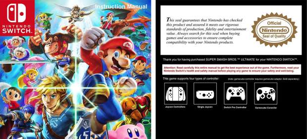 Manual de instrucciones de 'Super Smash Bros. Ultimate'