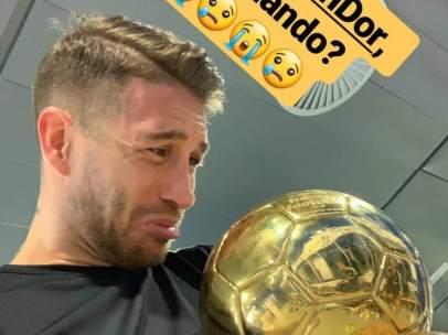 Sergio Ramos, con el Balón de Oro