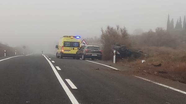 Accidente en la N-232, en Quinto de Ebro Accidente en la N-232, en Quinto de Ebro