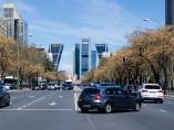 Coches, tránsito, Castellana, tráfico, contaminación, Madrid