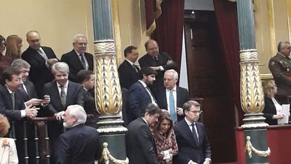 Susana Díaz, Javier Fermández y Alberto Núñez Feijóo Susana Díaz, Javier Fermández y Alberto Núñez Feijóo