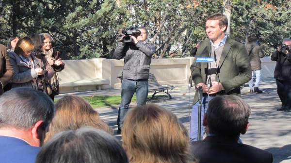 Casado ha presentado a los candidatos del PP Aragón. Casado ha presentado a los candidatos del PP Aragón.