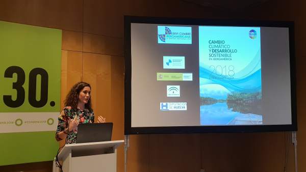 Rosa Castizo presenta el Informe La Rábida sobre Cambio Climático en Iberoaméric Rosa Castizo presenta el Informe La Rábida sobre Cambio Climático en Iberoaméric