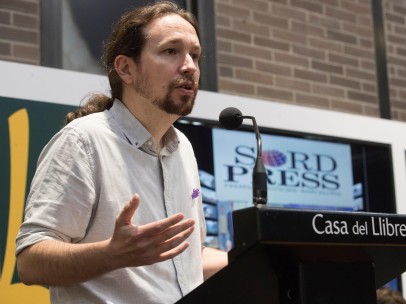 Pablo Iglesias en la presentación de Nudo de España