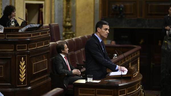 Pedro Sánchez en una comparencia en el Congreso. Pedro Sánchez en una comparencia en el Congreso.