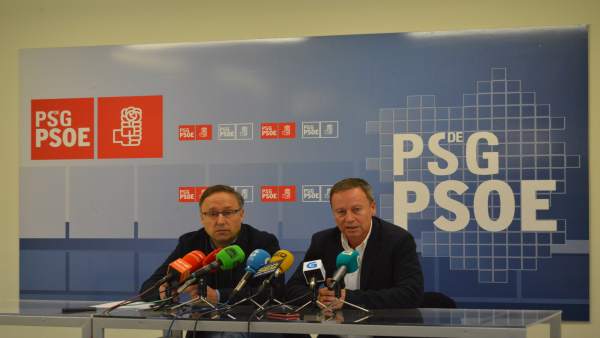 El secretario del PSOE en Ourense, Rafael Rodríguez Villarino, en la rueda El secretario del PSOE en Ourense, Rafael Rodríguez Villarino, en la rueda