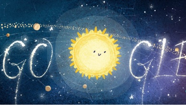 Doodle de Google celebrando las gemínidas Doodle de Google celebrando las gemínidas