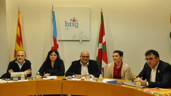 Reunión de BNG, Bildu y ERC en Santiago de Compostela para abordar una lista Reunión de BNG, Bildu y ERC en Santiago de Compostela para abordar una lista
