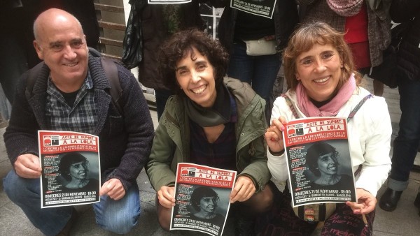 Lola Gutiérrez al lado de sus compañeros del Sindicato. Lola Gutiérrez al lado de sus compañeros del Sindicato.