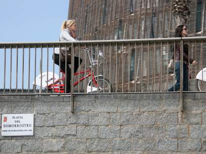 En bicicleta
