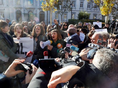 Concentración de periodistas frente al Tribunal Supremo