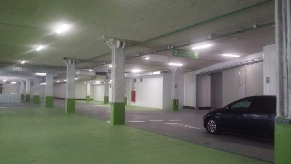 Imagen de la primera planta del parking de Ciudad de Brujas-Mercado Central Imagen de la primera planta del parking de Ciudad de Brujas-Mercado Central