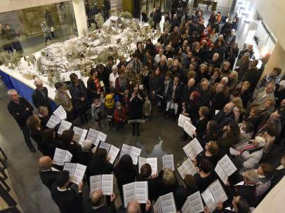Inauguración del belén monumental de la Diputación de Huesca