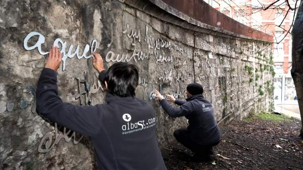 Restauración de la intervención artística de la rampa Sotileza Restauración de la intervención artística de la rampa Sotileza