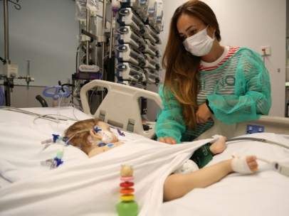 Una de las menores que ha recibido un trasplante de hígado con la técnica del split en el Hospital Infantil de Vall d'Hebron.