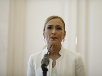Rueda de prensa de Cristina Cifuentes en la que ha anunciado su dimisión