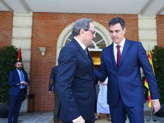 Pedro Sánchez recibe a Quim Torra en La Moncloa el pasado julio (archivo)