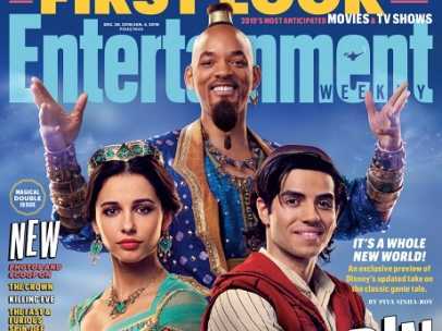 Portada de la revista con las primeras imágenes de la película de acción real de 'Aladdin'.