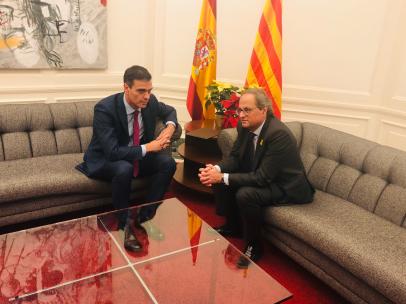 Pedro Sánchez y Quim Torra