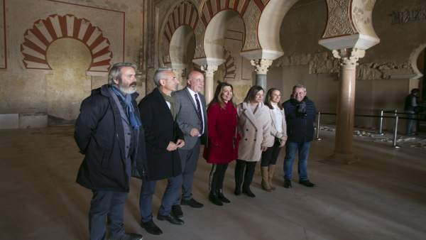 Susana Díaz (centro) en el Salón Rico, en la visita del pasado lunes Susana Díaz (centro) en el Salón Rico, en la visita del pasado lunes