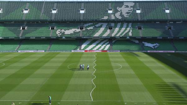 Acción publicitaria de UBER en el partido Betis-Eibar. Acción publicitaria de UBER en el partido Betis-Eibar.