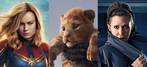 Capitana Marvel, El rey león y Star Wars IX