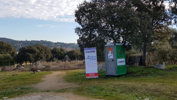 Caseta de la Guardia Civil frente a la casa de Pablo Iglesias en Galapagar