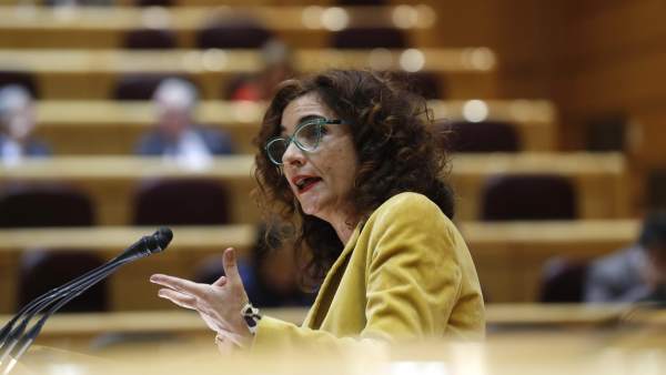 La ministra de Hacienda, María Jesús Montero, en el Senado. La ministra de Hacienda, María Jesús Montero, en el Senado.