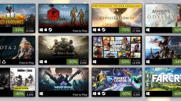 Los superventas de Steam Los superventas de Steam