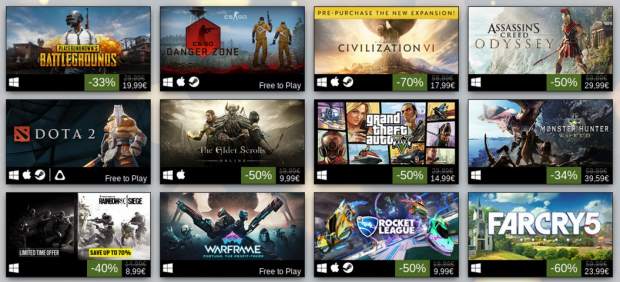 Los superventas de Steam