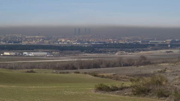 Boina de contaminación sobre la ciudad de Madrid Boina de contaminación sobre la ciudad de Madrid