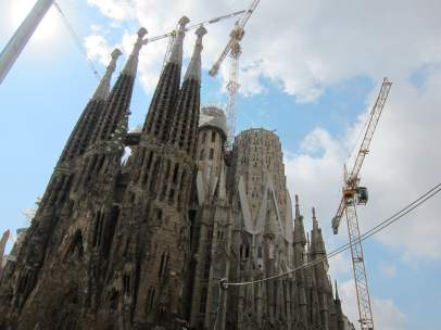 Fachada de la basílica de la Sagrada Familia.