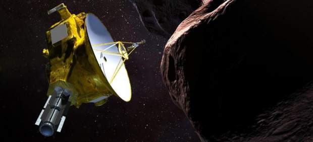 Recreación artística de la sonda New Horizons en Ultimate Thule