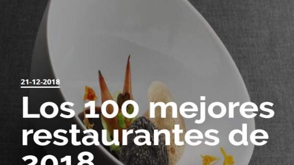100 Mejores Restaurantes De 2018 100 Mejores Restaurantes De 2018