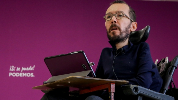 Pablo Echenique, durante la entrevista Pablo Echenique, durante la entrevista