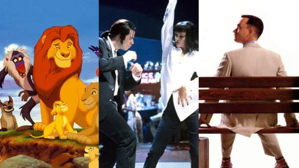 El rey león, Pulp Fiction y Forrest Gump El rey león, Pulp Fiction y Forrest Gump