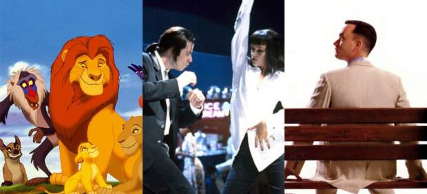 El rey león, Pulp Fiction y Forrest Gump