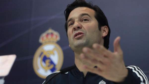 Santiago Solari, en rueda de prensa. Santiago Solari, en rueda de prensa.