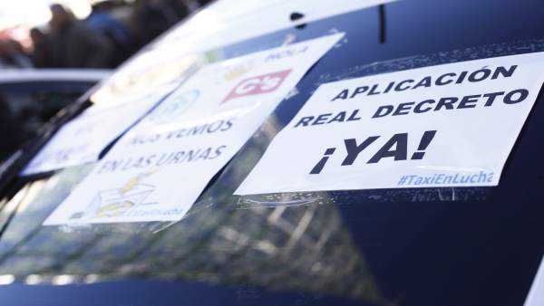 Manifestación de taxistas en Madrid Manifestación de taxistas en Madrid