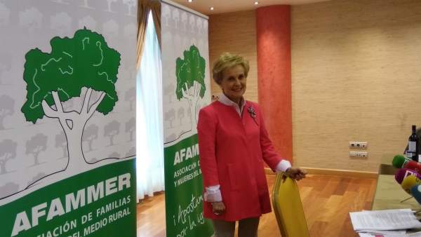 Carmen Quintanilla en rueda de prensa como presidenta de Afammer Carmen Quintanilla en rueda de prensa como presidenta de Afammer