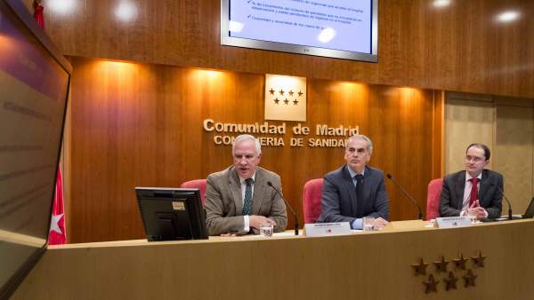 El consejero Enrique Ruiz Escudero, en la presentación del plan de gripe. El consejero Enrique Ruiz Escudero, en la presentación del plan de gripe.